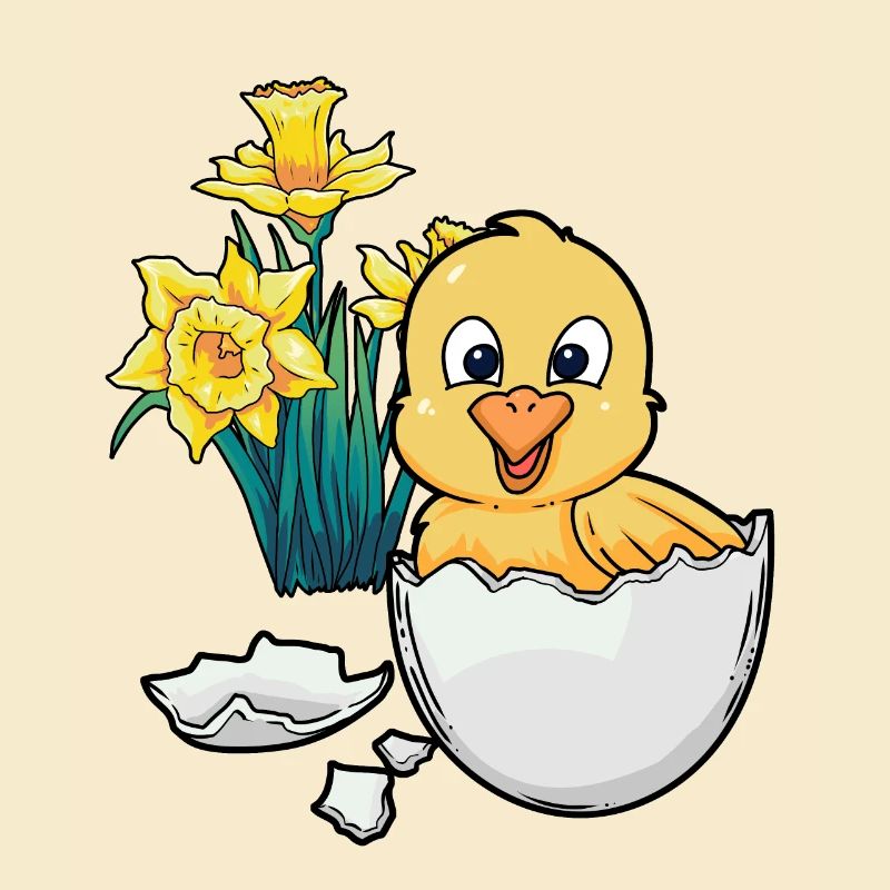 Joyeux Easter Chicks Easter Egg Kids Bébé Chick Egg Egg