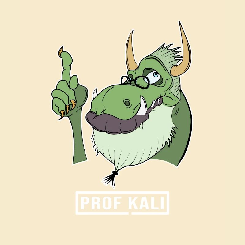 Kali Linux Computer Administrator Tux Drachen Kopf