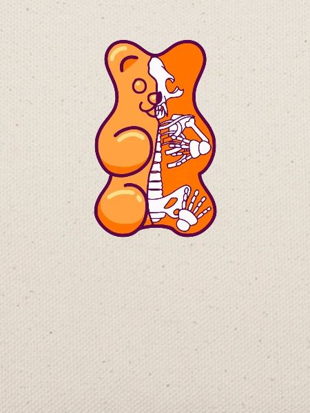 Orange Gummibärchen Anatomie
