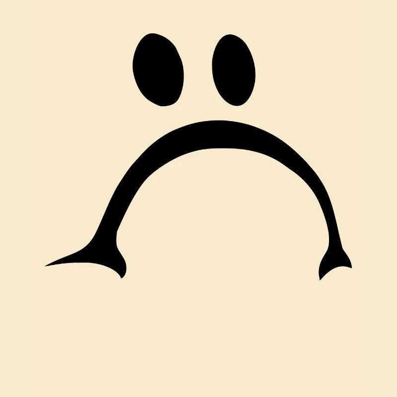 Sad and offended face