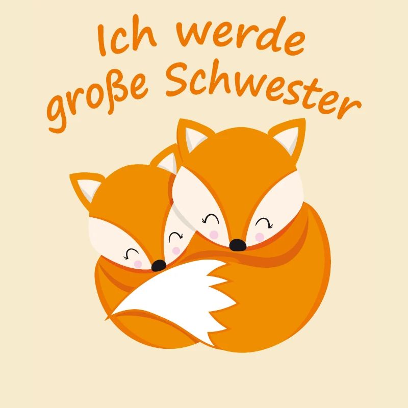 Ich werde Große Schwester Geschenk Mädchen Fuchs