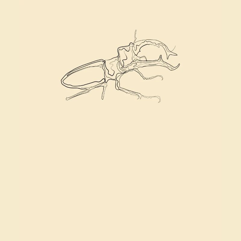 Hirschkäffer - one line drawing