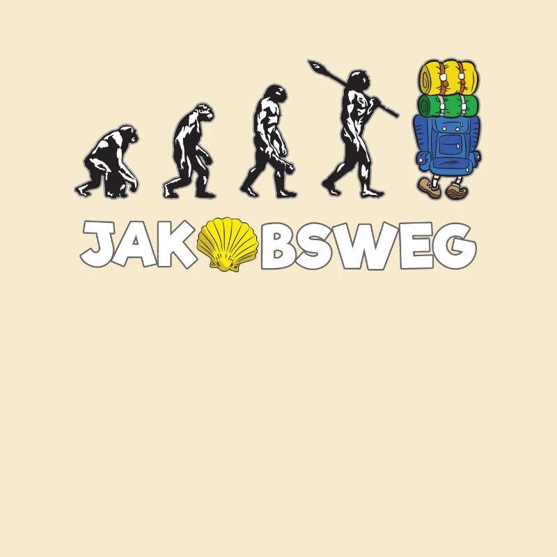 JAKOBSWEG Humor Evolution Wanderer Pilger Reise