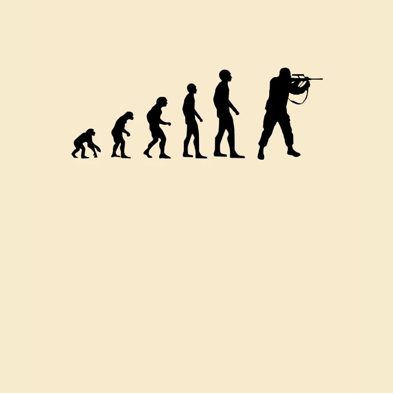 Evolution desmenschen Soldat Kämpfer Waffe