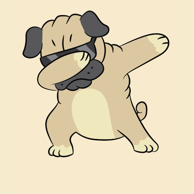 Dabbing Dog Cool Dabbing Pug