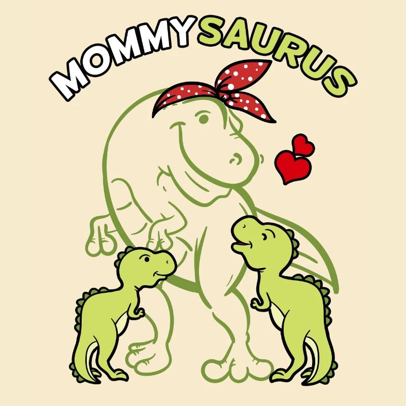 Mommysaurus mit 2 Babys