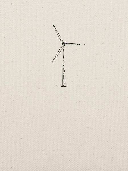 Windkraft Windrad - one line drawing