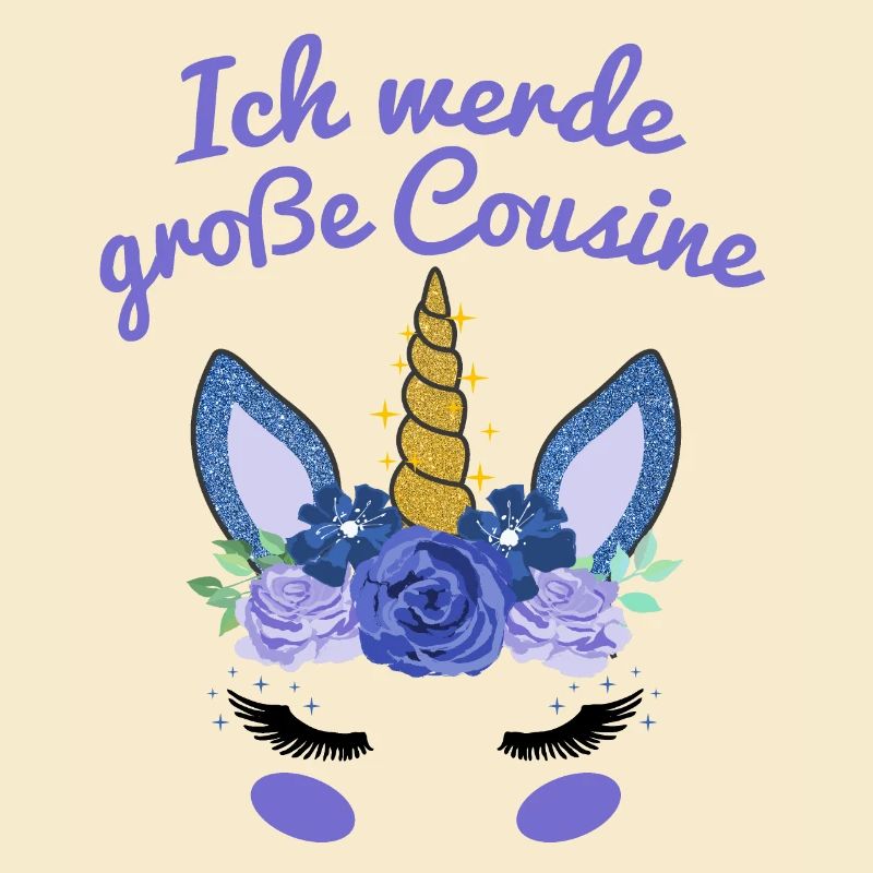 Ich Werde Große Cousine Einhorn Gesicht Geschenk