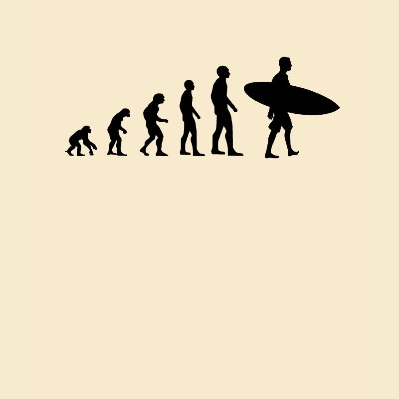 Surfer Evolution des Menschen Surfen Surfbrett