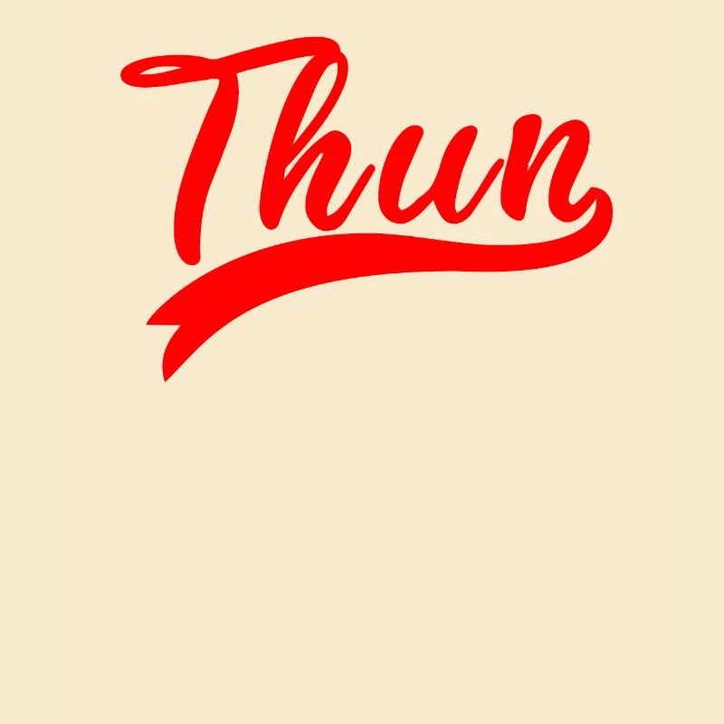 Thun Script Rot Logo