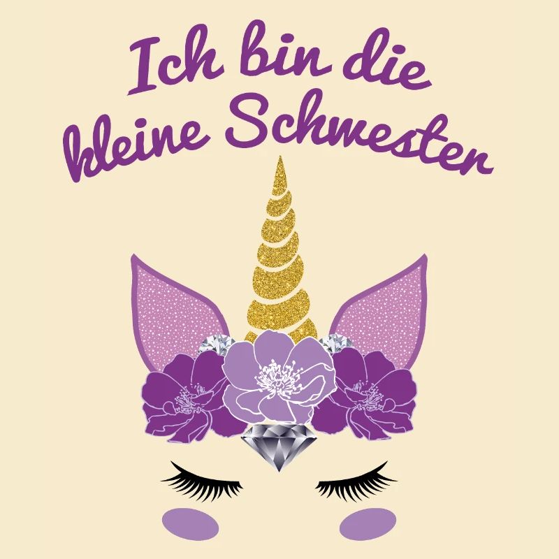 Kleine Schwester Geschenk Einhorn Gesicht