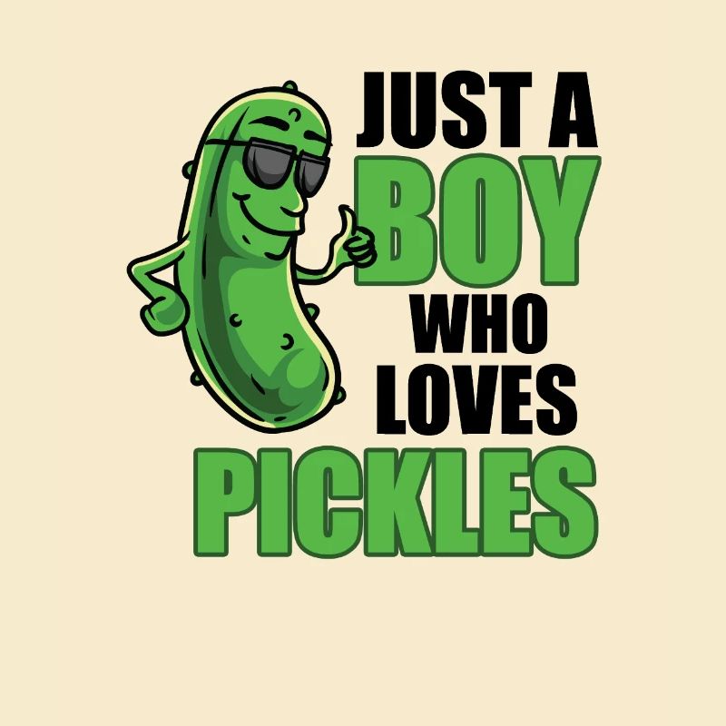 Ich bin ein Junge der Essiggurken liebt