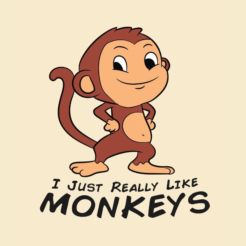 I Just Really Like Monkeys Cute Monkey Lover Gift