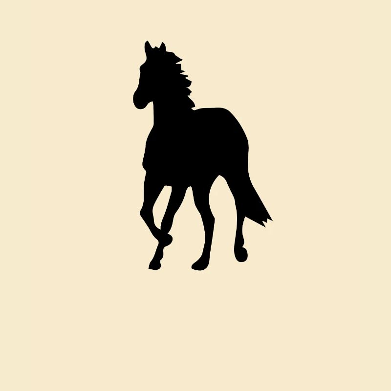 Pferd in schwarz