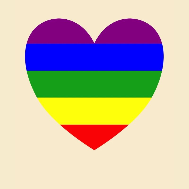 Regenbogen Herz Maske