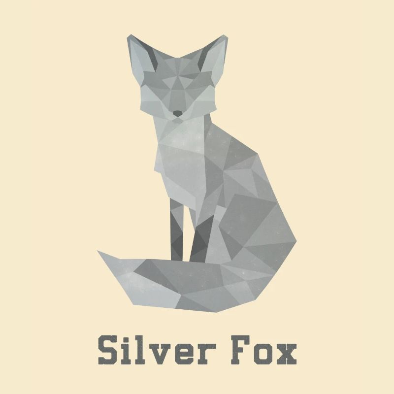 Silber Fuchs, abstakt