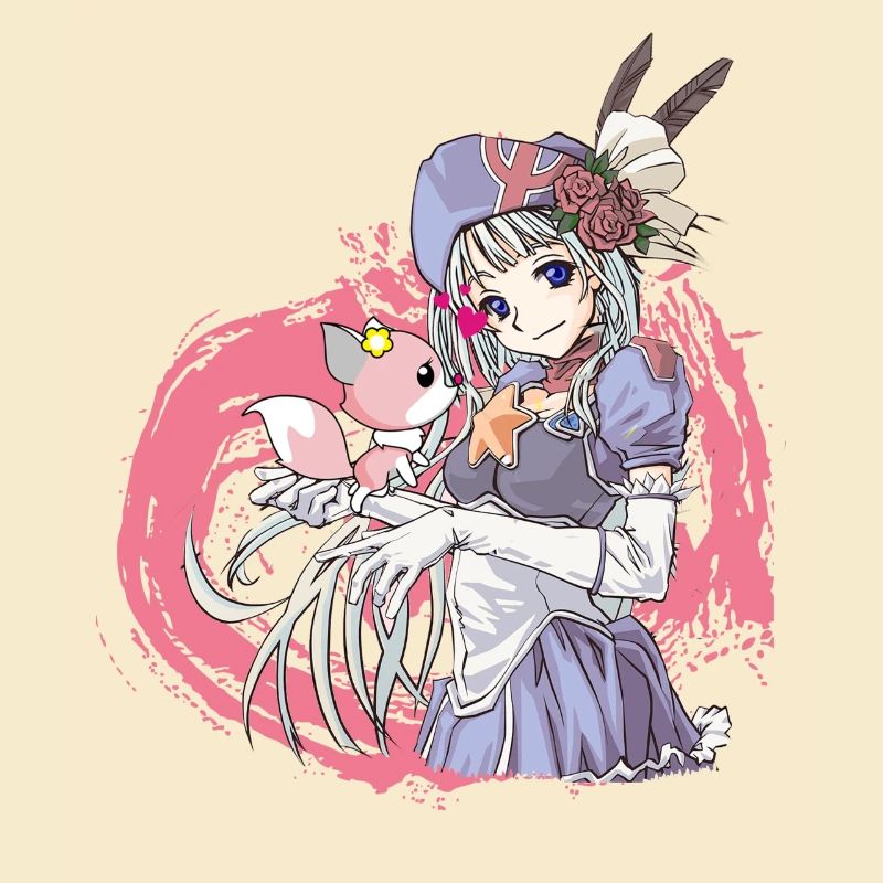 Manga Mädchen mit Hund