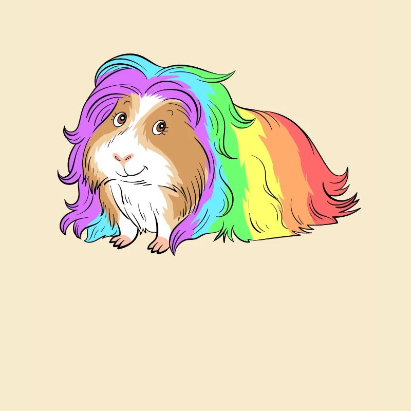 Cochon d'Inde arc-en-ciel coloré