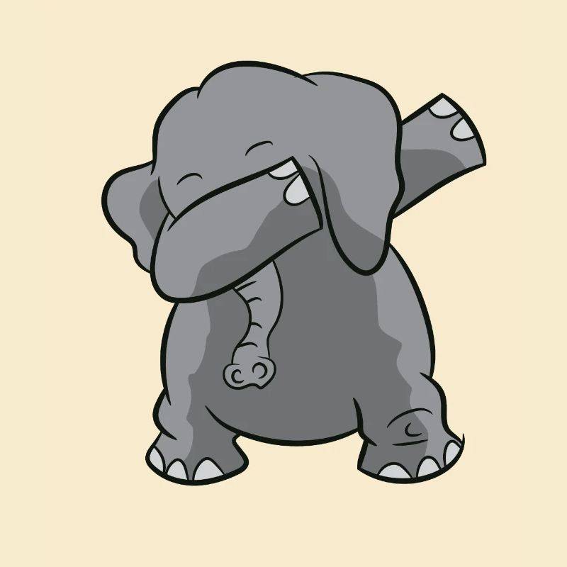 Elephant Dabbing d’éléphant drôle