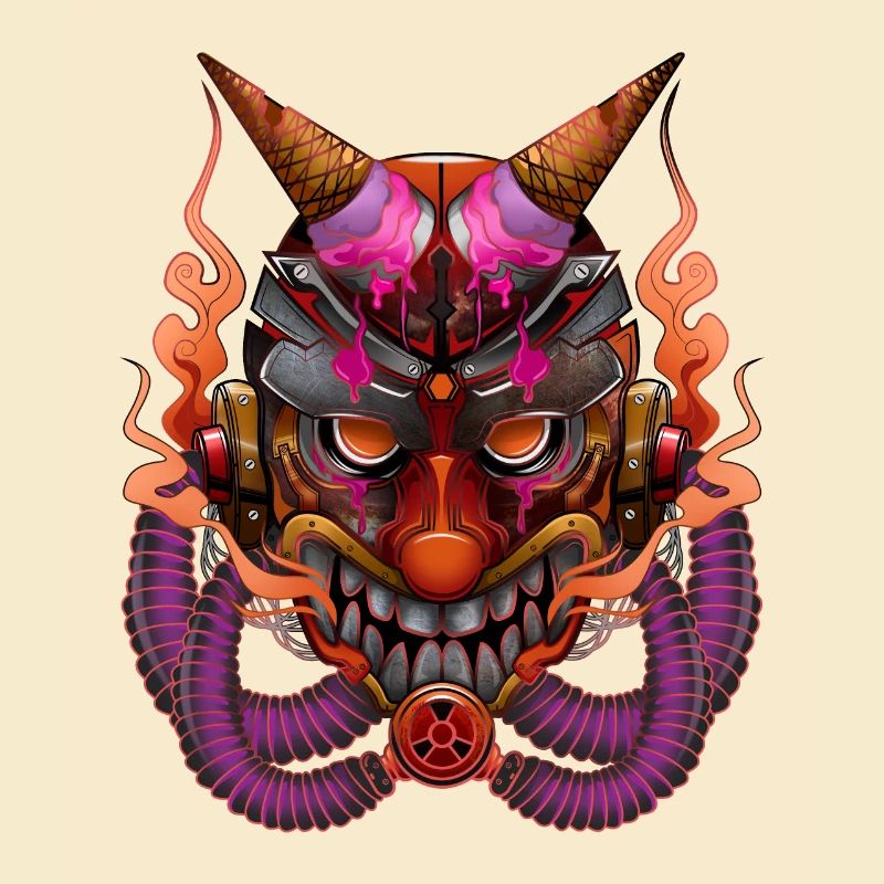 Samurai Eis Masken Mann