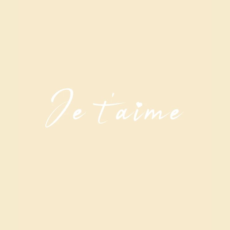 Je t'aime Script Romance