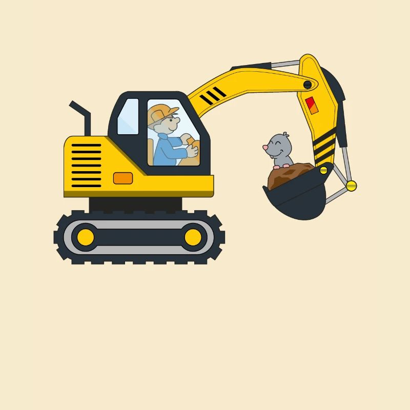 Excavator Construction Site Professions Excavator Operator Gift