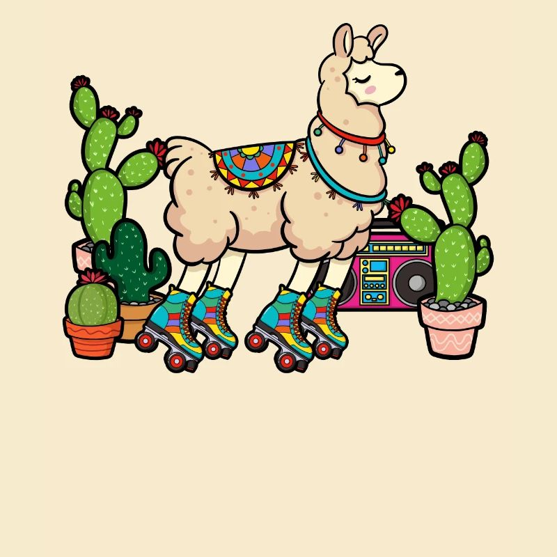 Llama Disco Roller Cactus