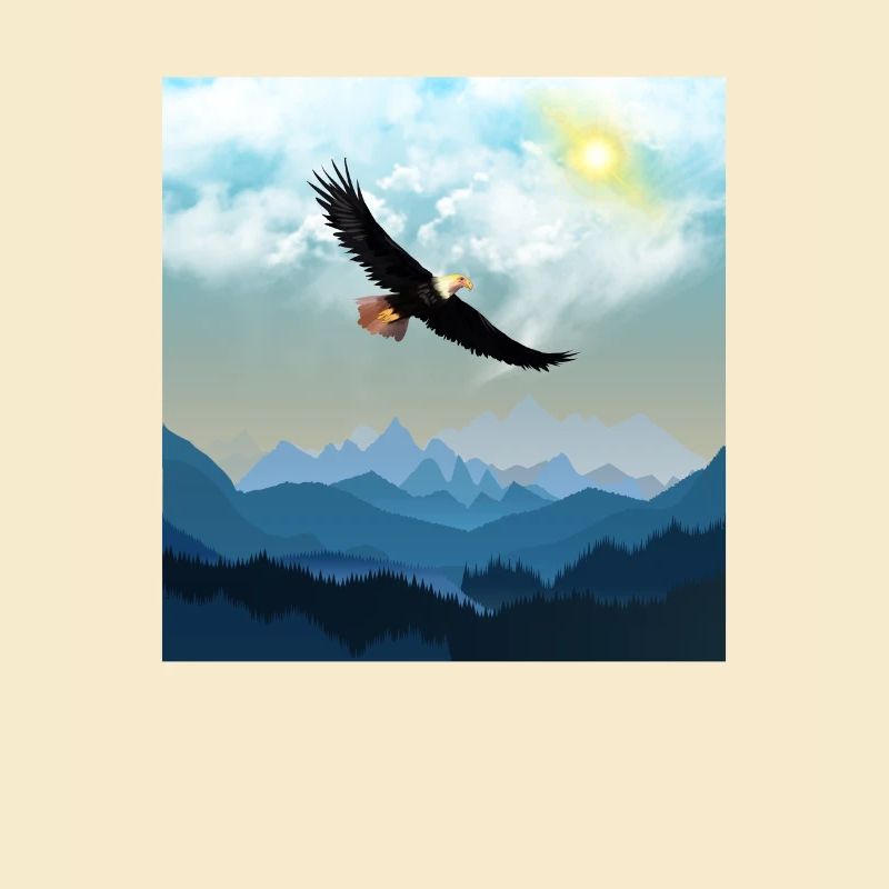 Eagle fly over mountains eagle flies over mountains