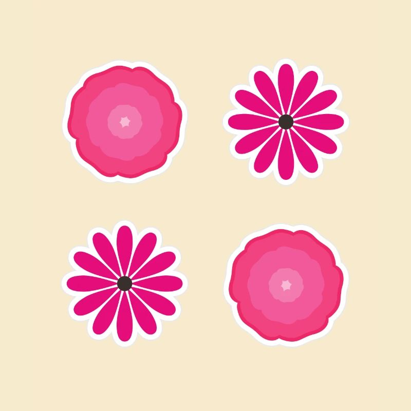 Bib Flower Pack Pink