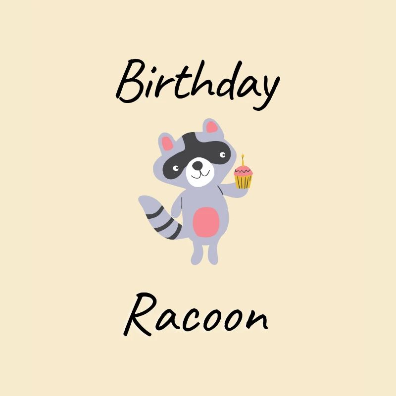 Birthday racoon