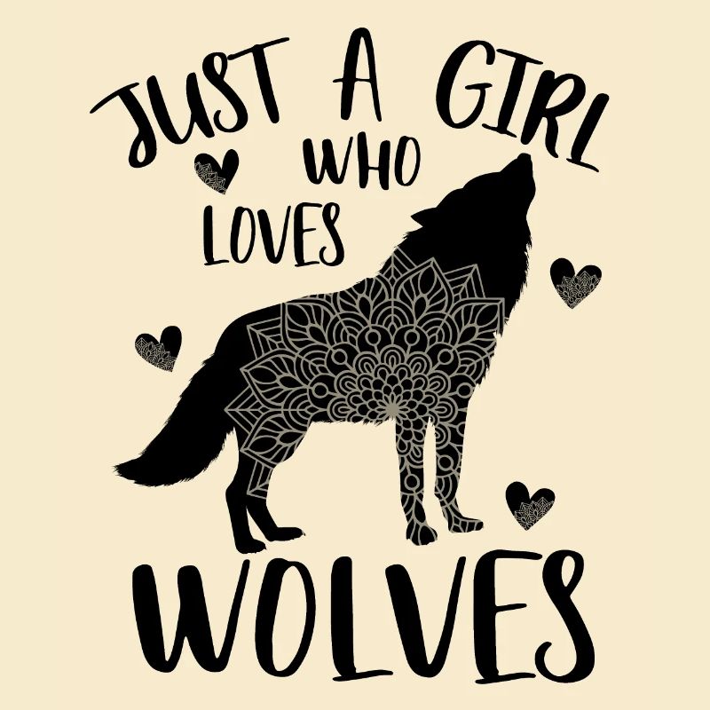 Nur ein Mädchen, das Wölfe liebt