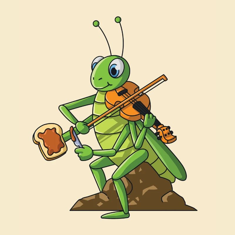 Violin cricket violin player multitasking bread