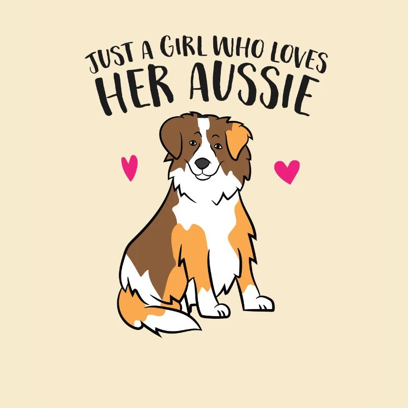 Nur ein Mädchen das Australian Shepherd Hunde