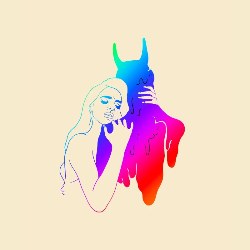 Hug devil hug Halloween gift Satan