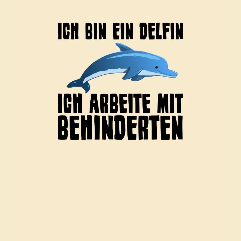 ich bin ein Delfin. Ich arbeite mit Behinderte.