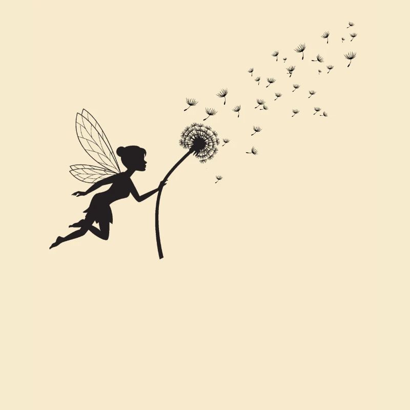 Conception de papillon Conception de pissenlit avec énonciation