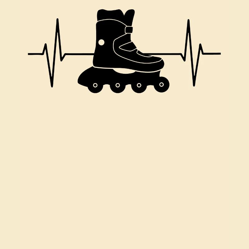 Inline skating gift rollerblading EKG line