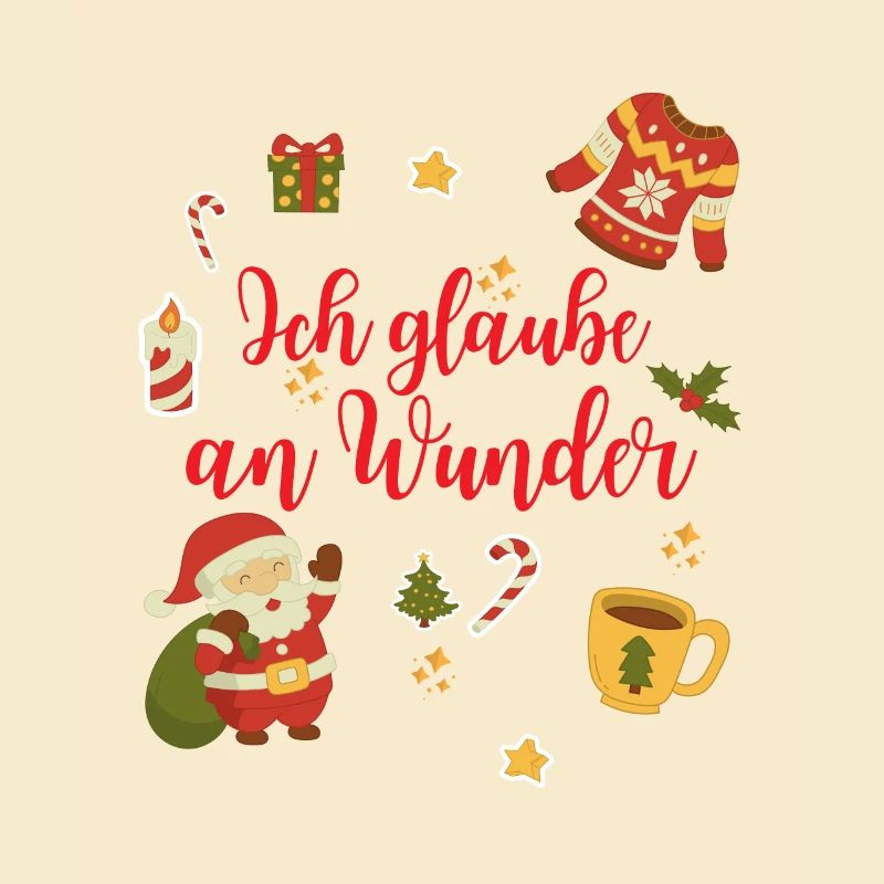 Ich Glaube An Wunder Weihnachtspullover Geschenk