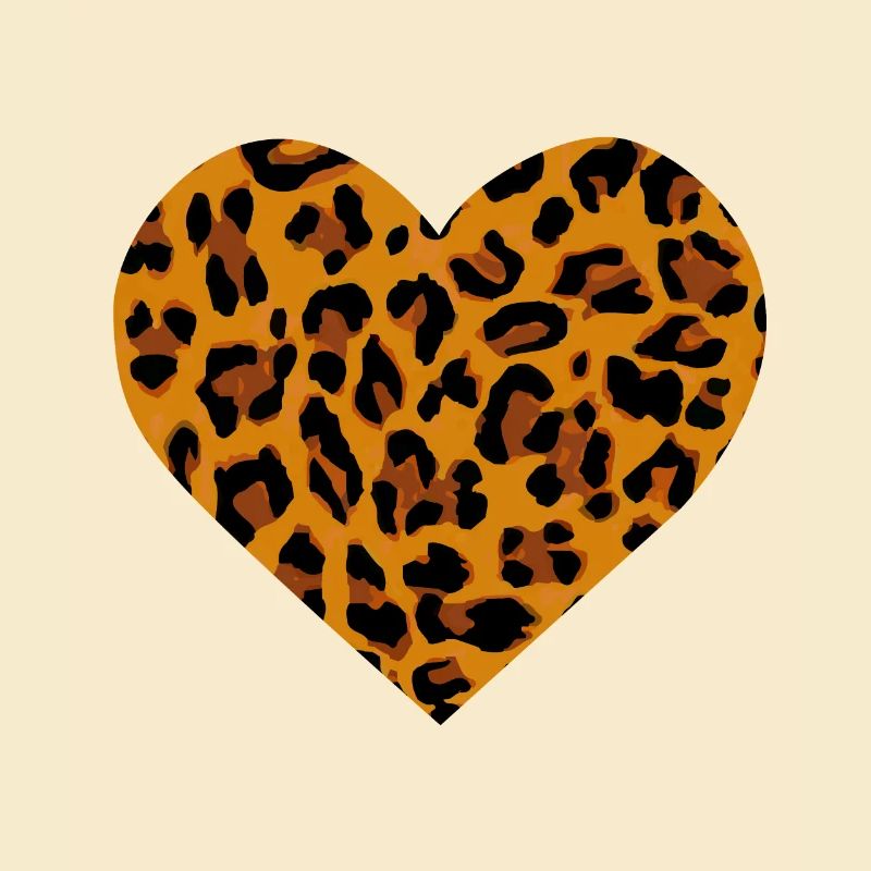 Heart with leopard skin pattern gift