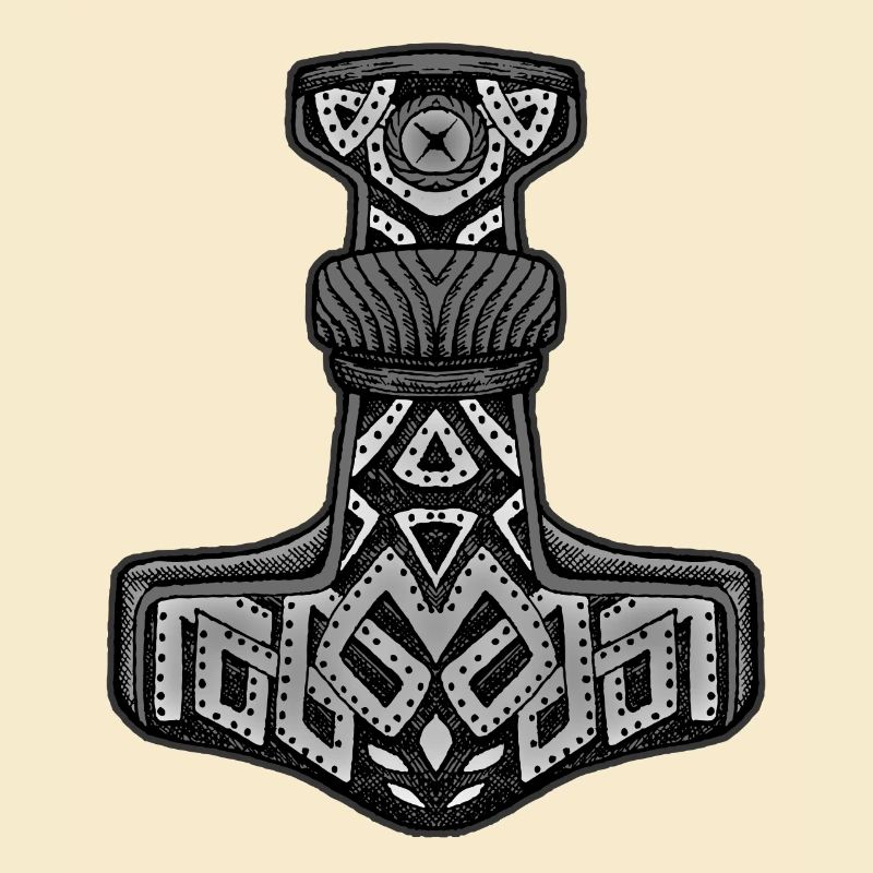 Thor's Hammer Mjölnir Viking Design