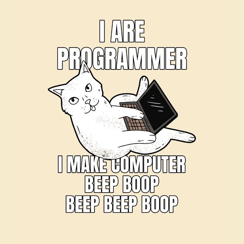 I Are Programmer Computer Cat Beep Boop I Funny IT