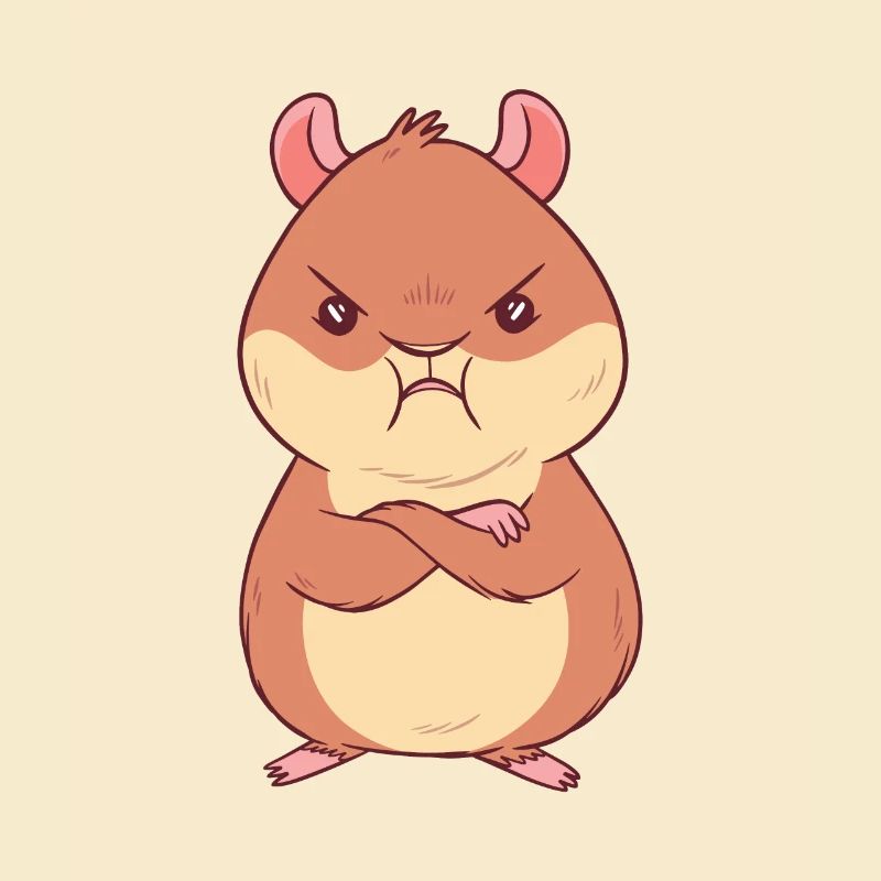 Süßer wütender Hamster