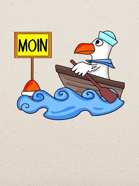 Moin Seemann Möwe Seemöwe Boot