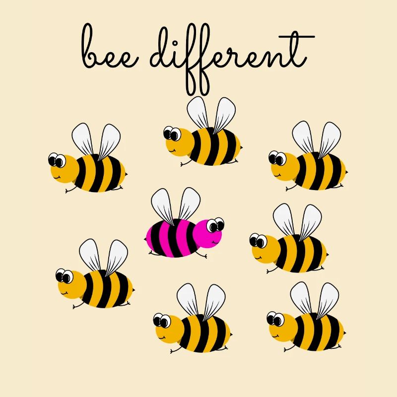 bee different - be different - be yourself - bee