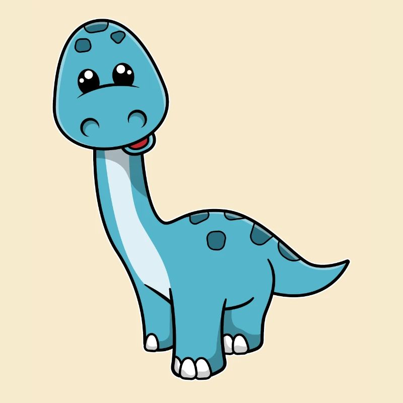 Netter Kleiner Lächelnder Dinosaurier