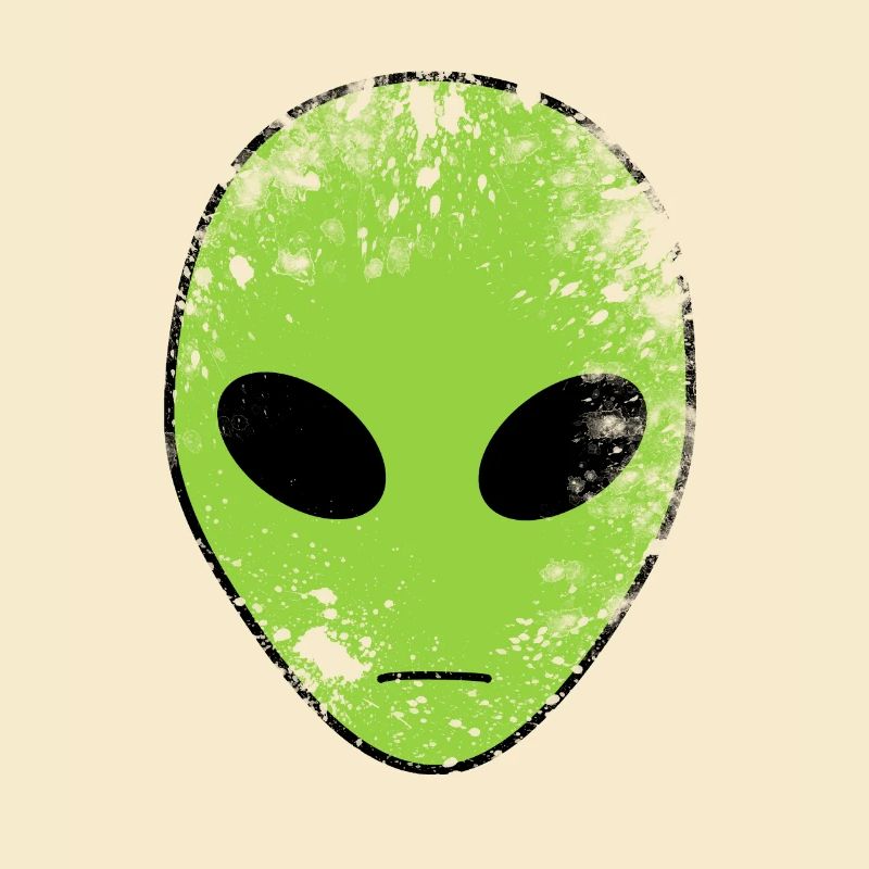 Grüner Alienkopf