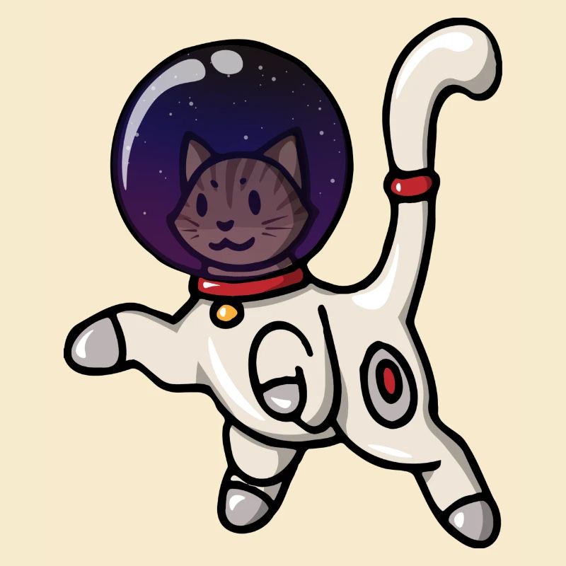 Chat de l'espace Spacecat! Idée cadeau Astrocat All