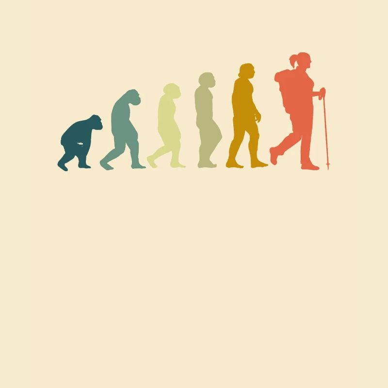 Evolution Wanderin Backpacker Pilgrim Wanderwoman