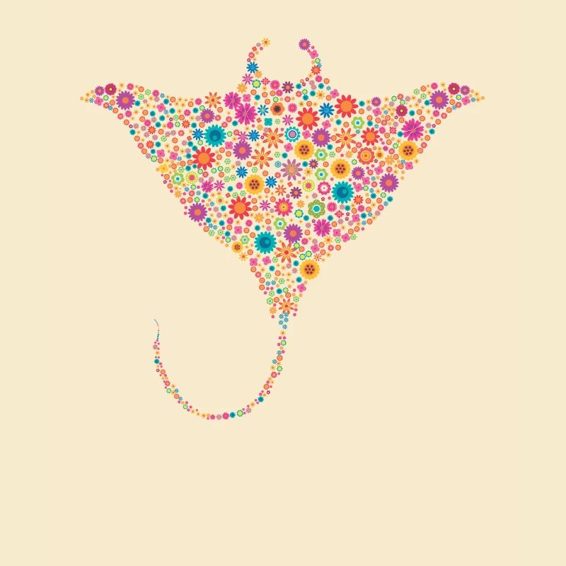 Blumen Manta Rochen Stachelrochen