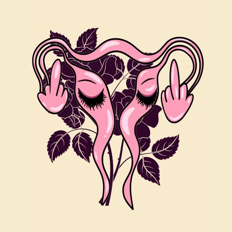 Mittelfinger Uterus Gebärmutter Pro-Choice